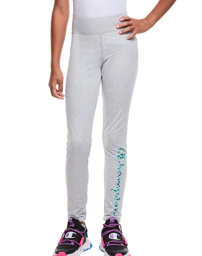 Champion Girls Leggings NZ - Leopard Print Grey ( 3027-DPXNB )